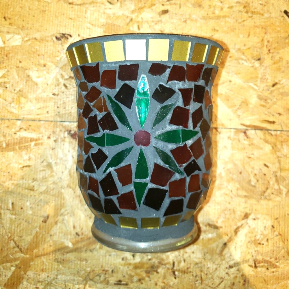 BNIOB MOSAIC CANDLEHOLDER